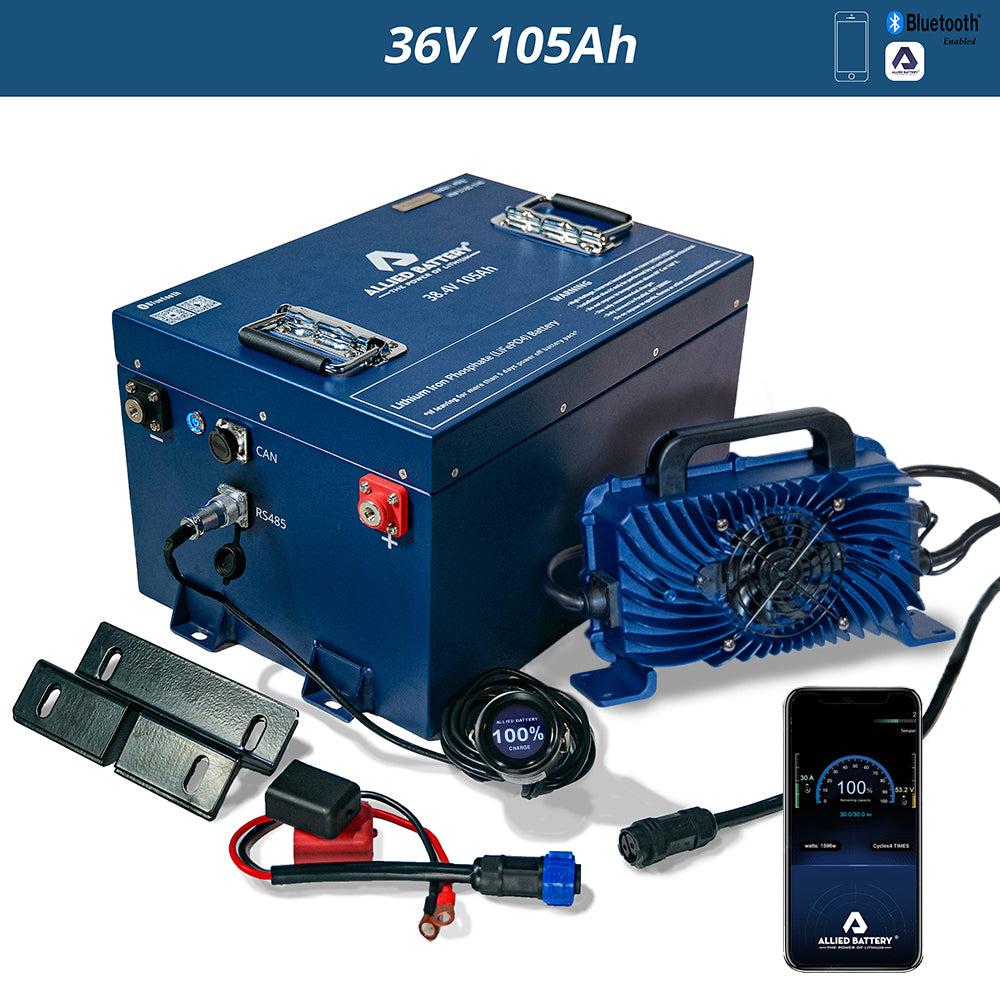 Allied 36V 105Ah Golf Cart Lithium Battery Kit