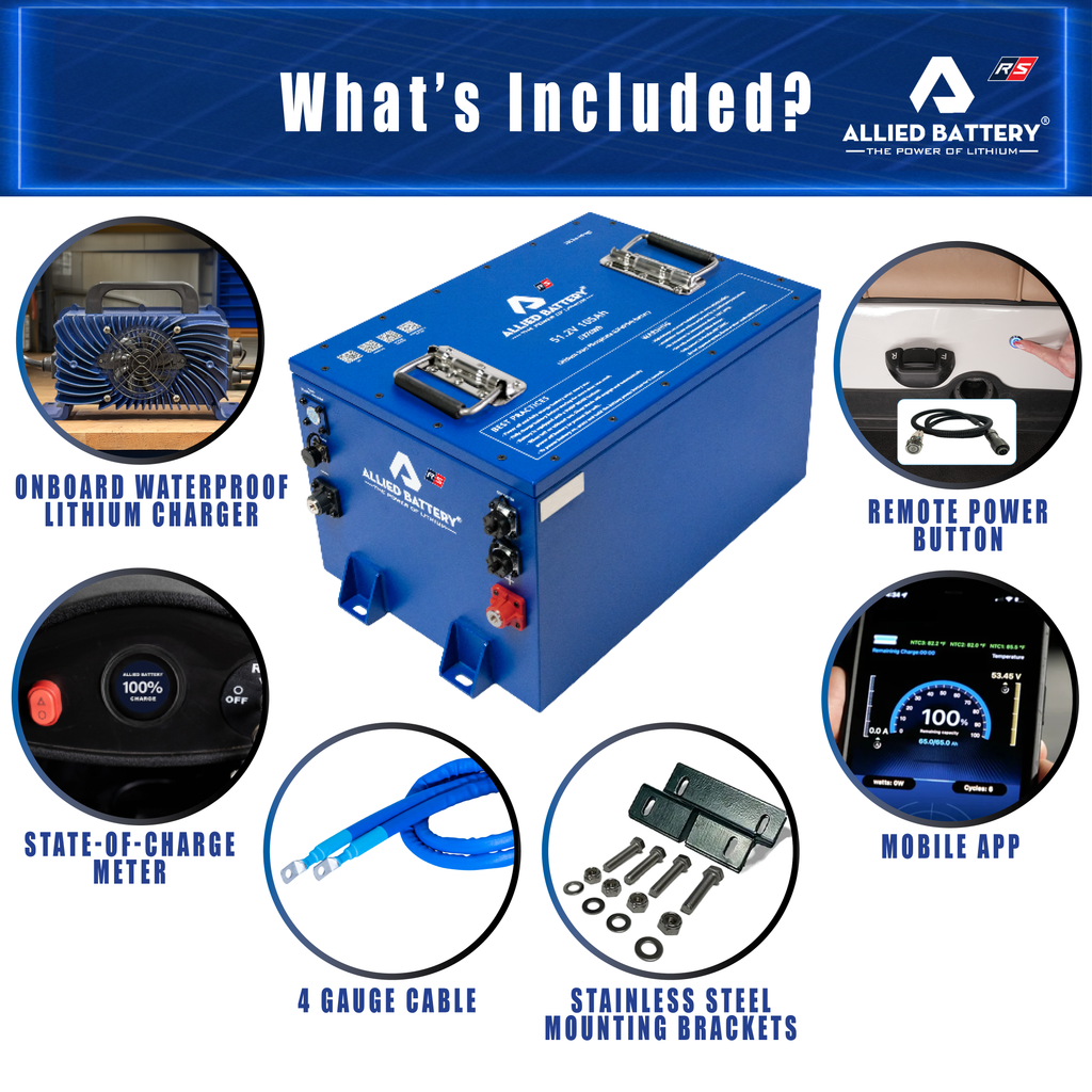 Allied 36V 105Ah Golf Cart Lithium Battery Kit