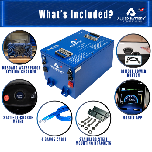 Allied 36V 105Ah Golf Cart Lithium Battery Kit