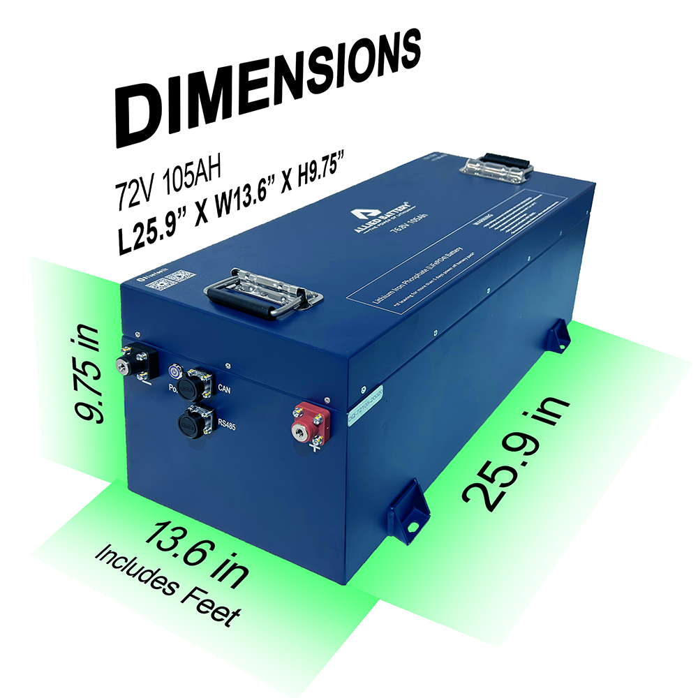 Allied 72V 105Ah Golf Cart Lithium Battery Kit