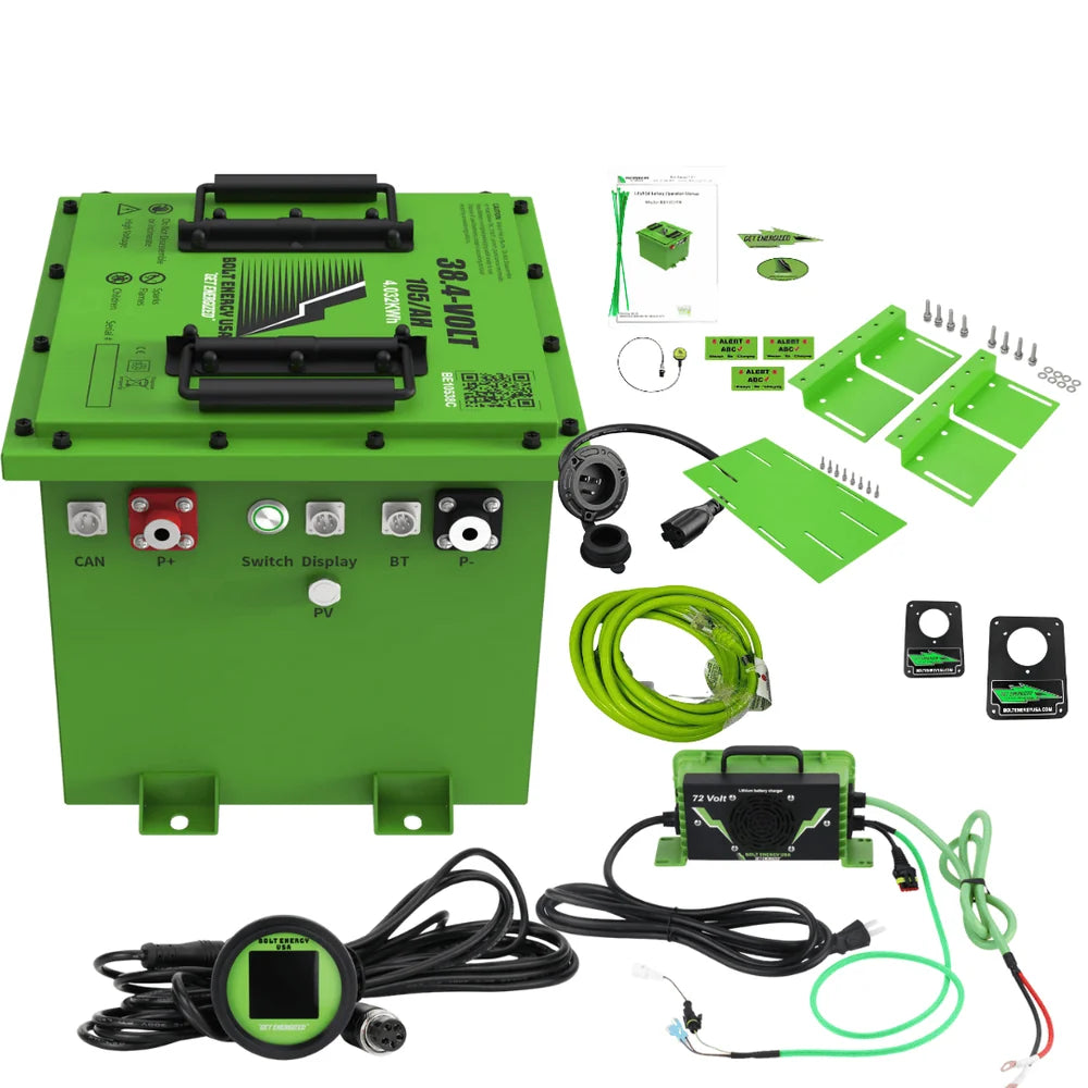 Bolt Energy 36V 105Ah Lithium Battery Complete Kit