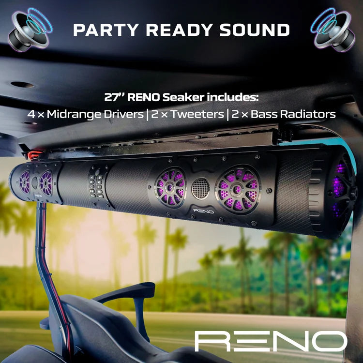 RENO Core 27" Bluetooth Golf Cart Soundbar