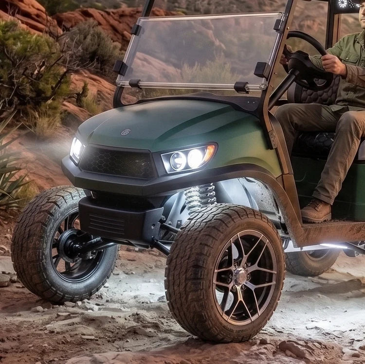 RENO Color + Pure White LED Golf Cart Rock Light Kit