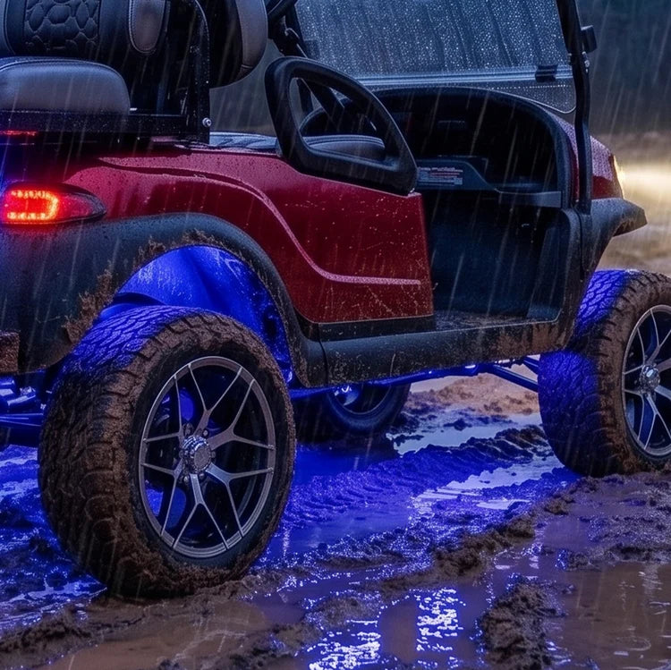 RENO Color + Pure White LED Golf Cart Rock Light Kit