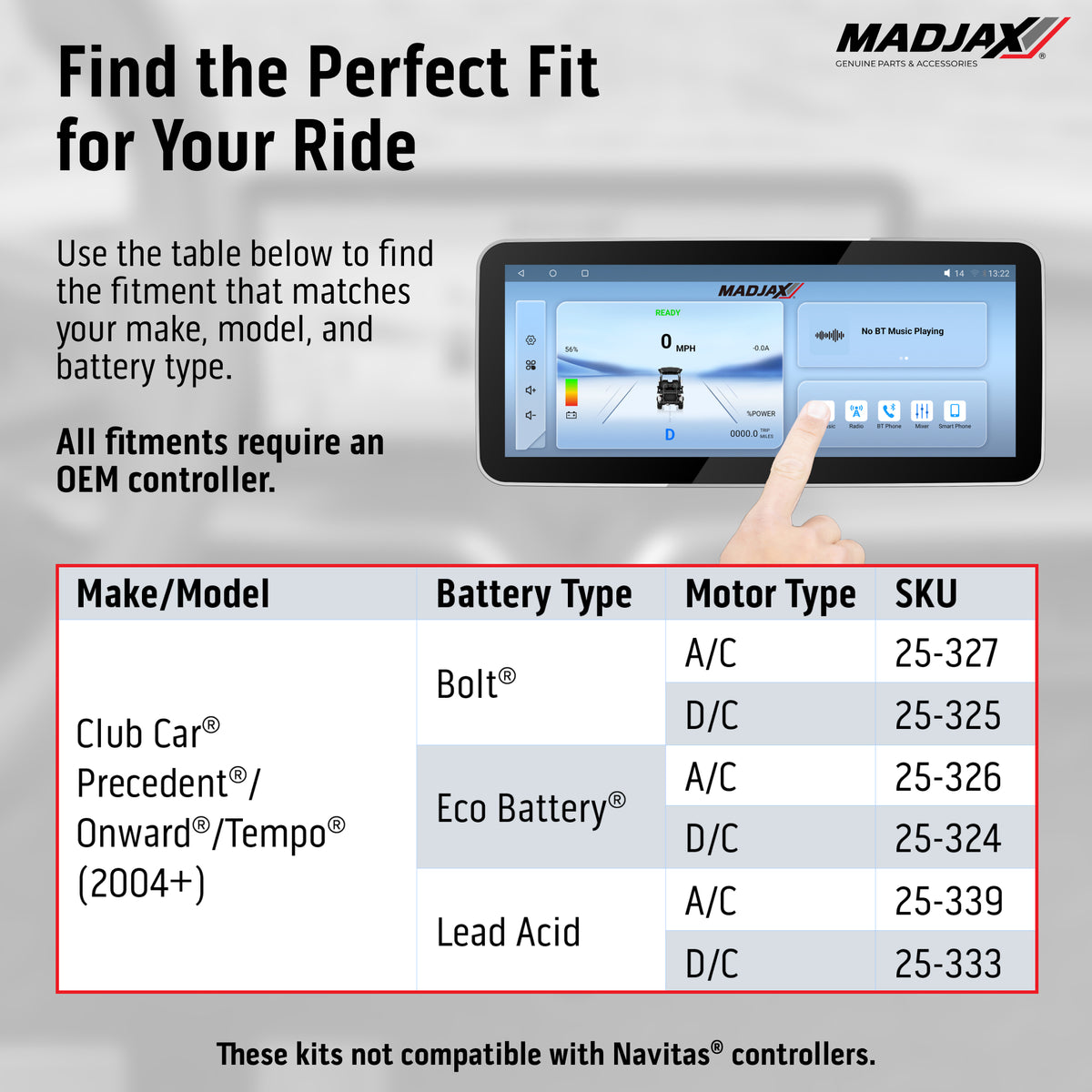 MadJax Kinnect XSeries 12.3″ Display Screen